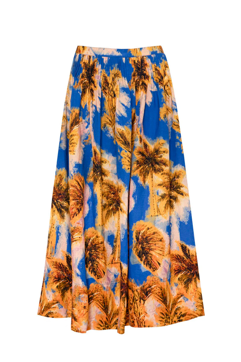 Fallon Skirt in Tropical Palm