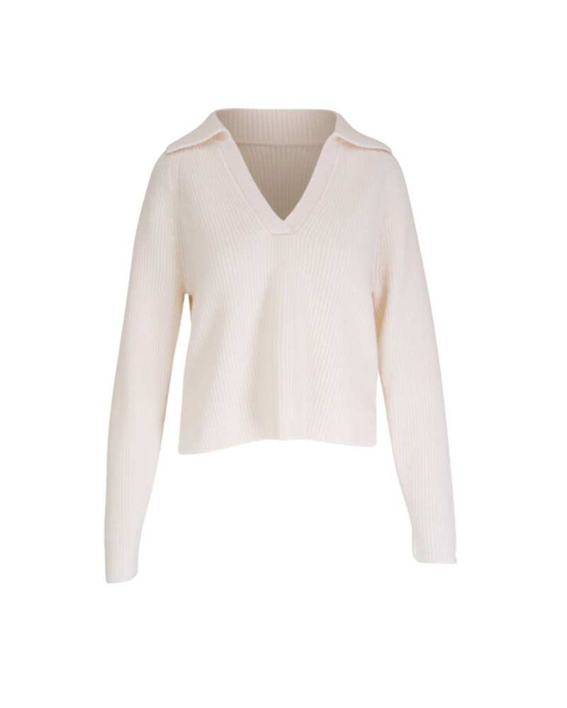 Lopez Polo Sweater in Ivory