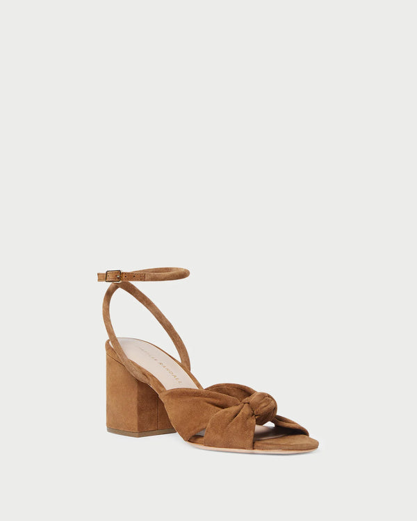 Fiamma Knot Mid Heel Sandal in Cacao