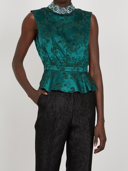 Fleur-B Top in Dark Emerald