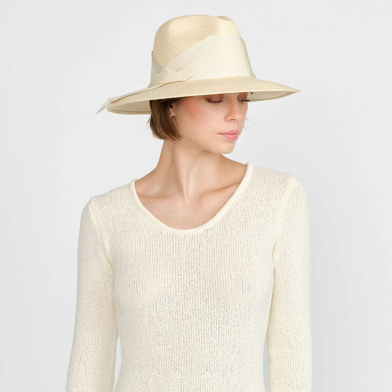 Gardenia Hat in Nat/Bone