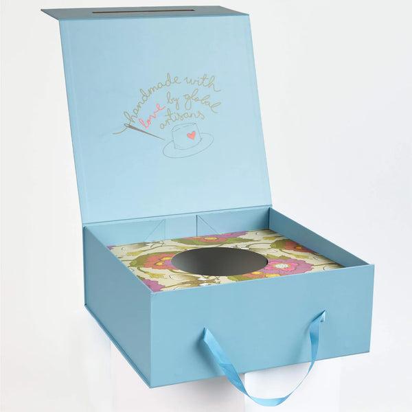 Freya Gift Hat Box in Robin Egg Blue