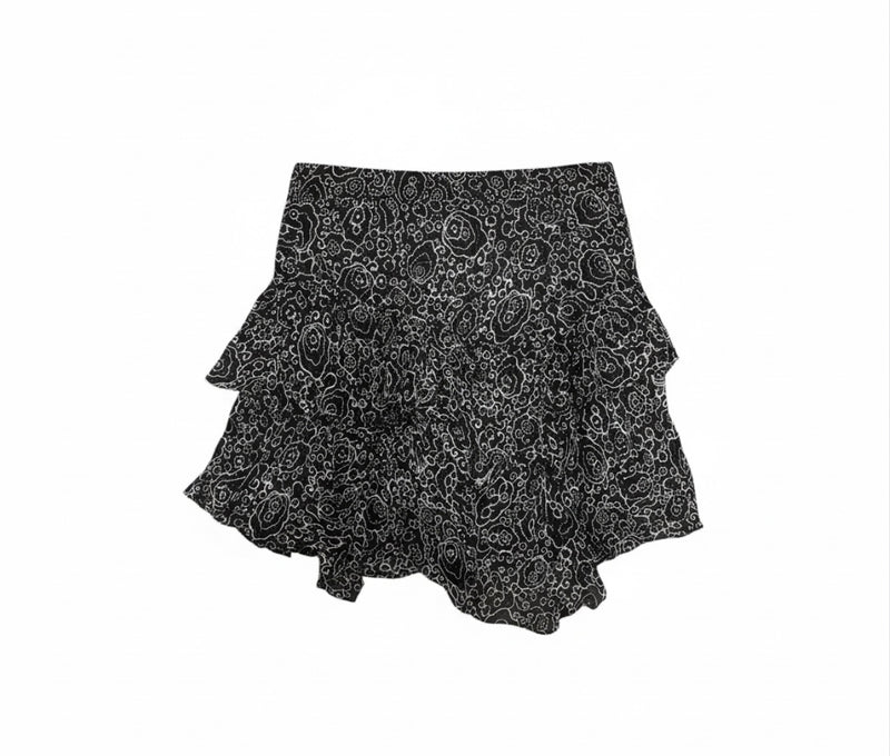 Lolita Skirt in Black Ecru