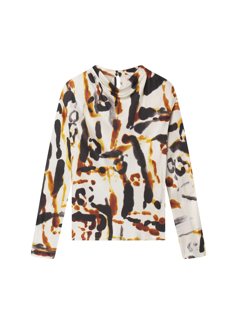 Georgia Top in Black/Camel