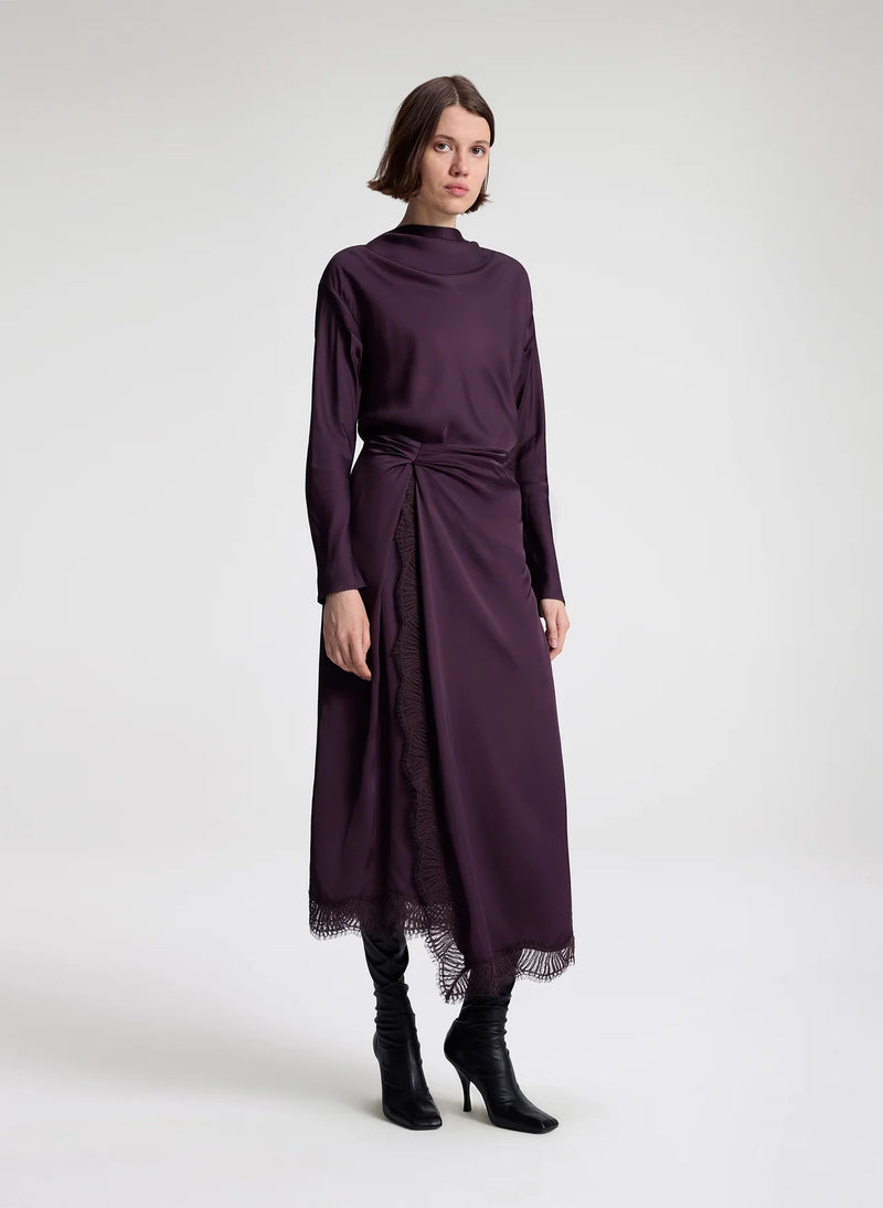 Bella Skirt in Deep Plum