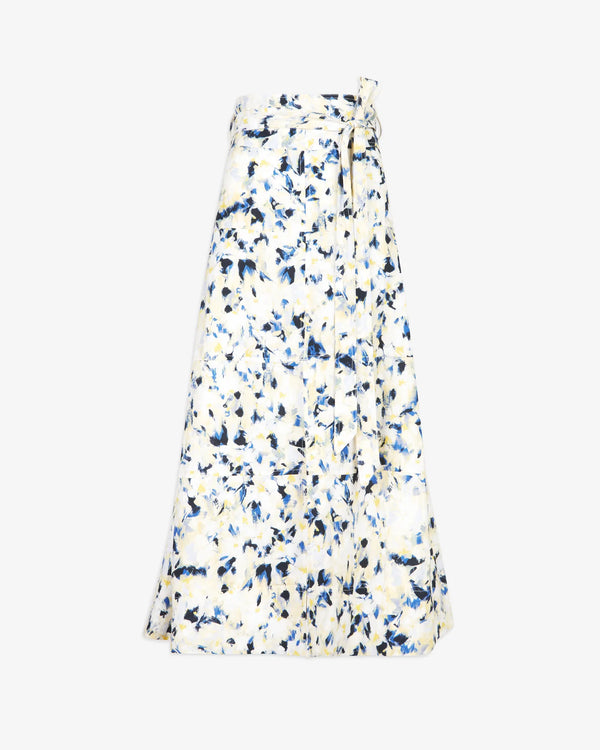 Hudson Skirt in Cream / Maritime Blue Multi