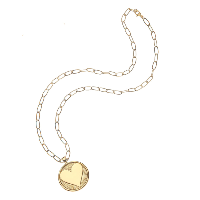 LOVE Hearts Find Me Pendant - 18" Drawn Link