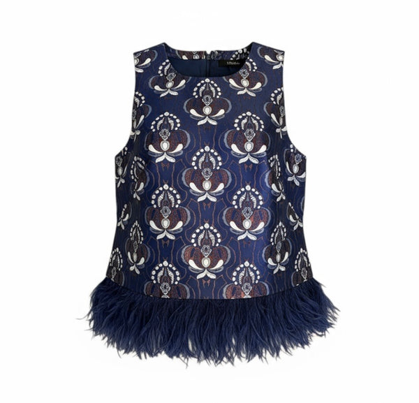 Belmond Top in Vintage Deco Navy