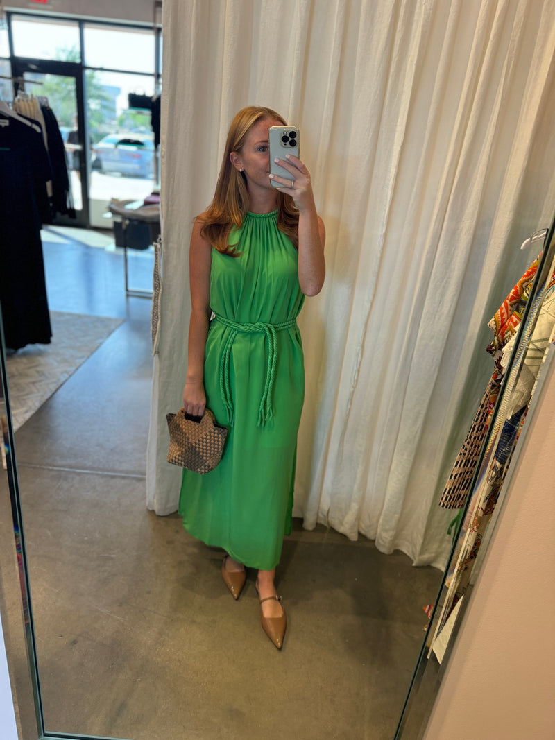 Elena Dress in Emerald