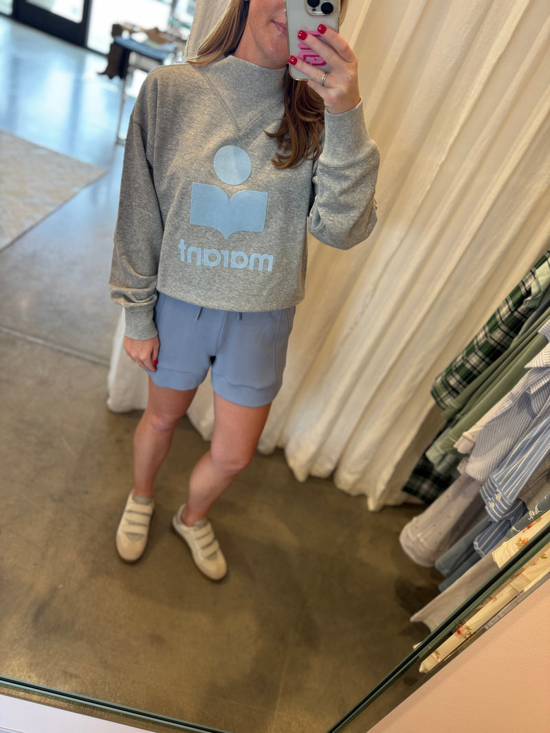 Moby Sweatshirt in Grey/Ice Blue