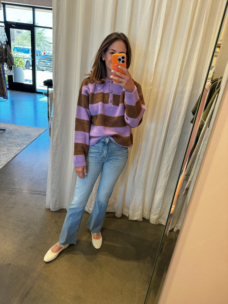 Benton Sweater Violet Rust