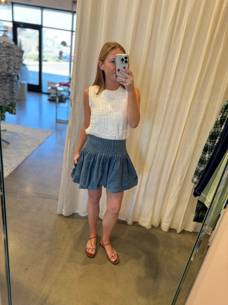 Oli Denim Bubble Skirt in Blue