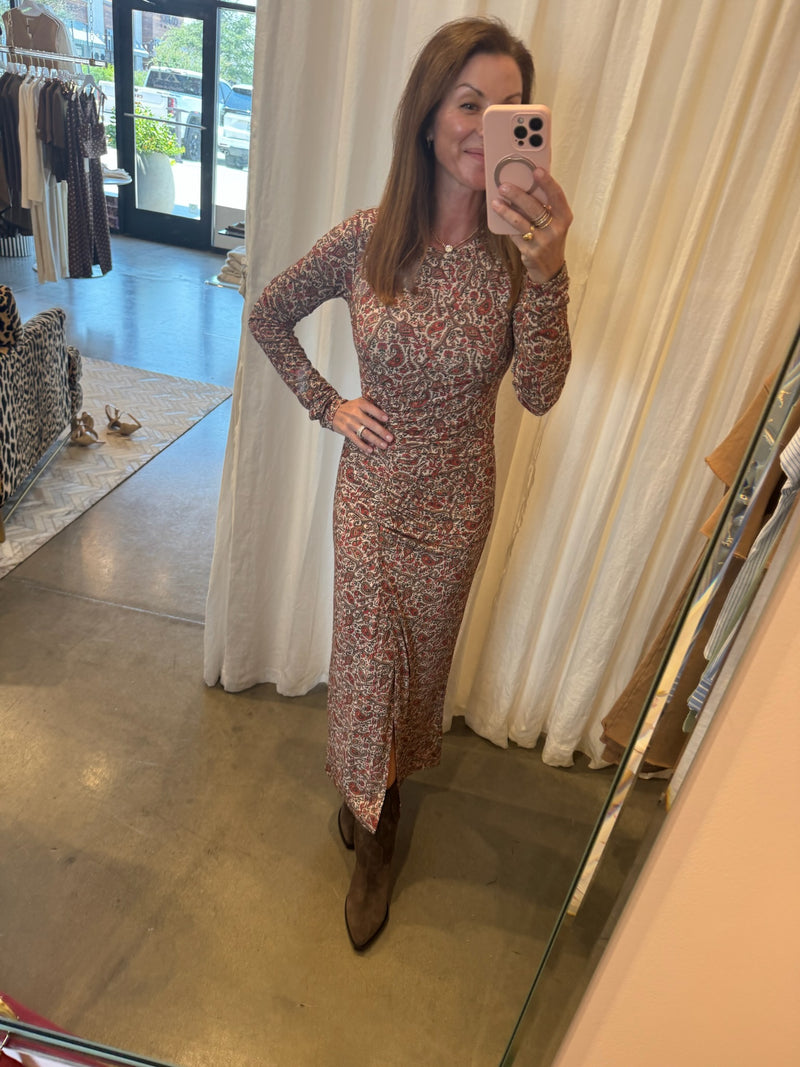 Jelina Dress in Rust