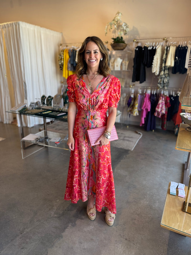 Lea Long Dress in Traceri Mosaic
