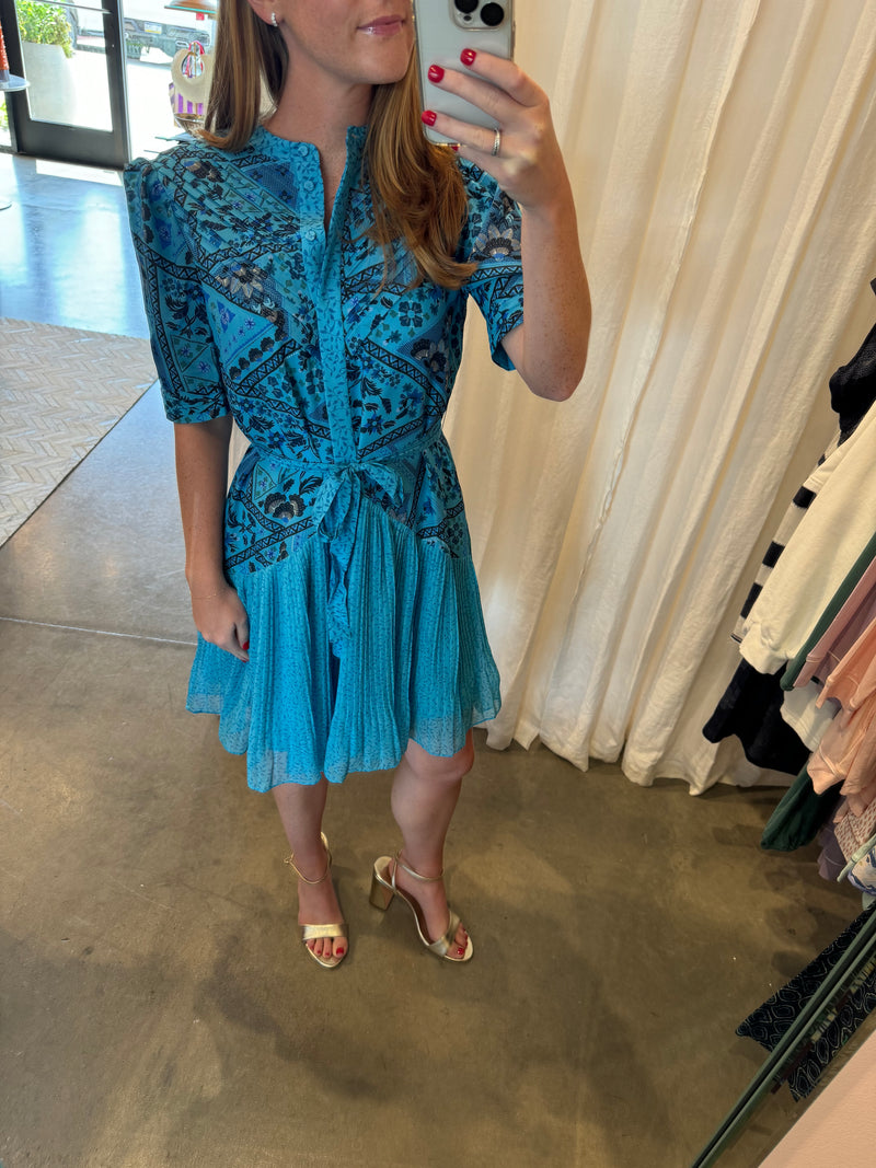 Ally Dress in Alam Patchwork Sky