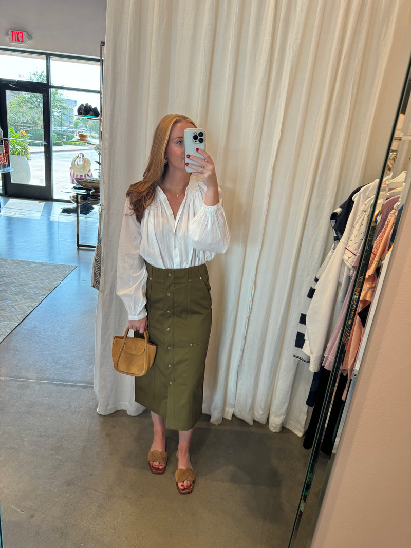 Hannah Skirt in Olive Green