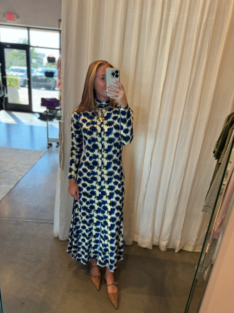 Kings Hill Dress in Ikat Rose