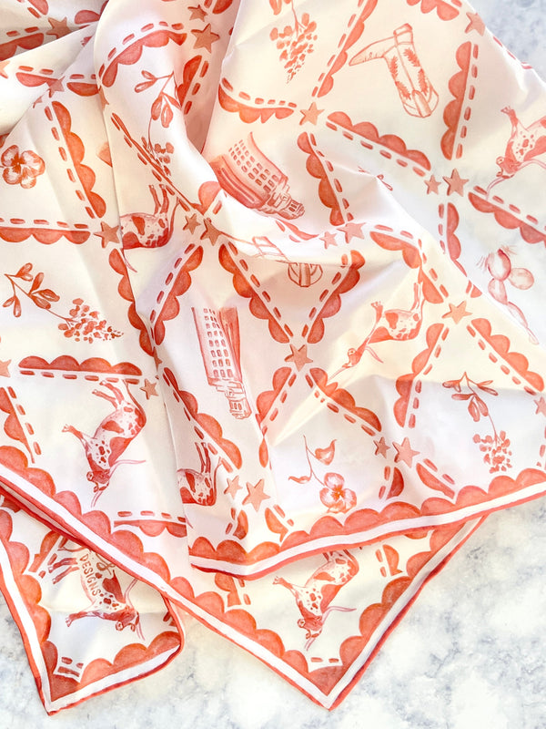 Longhorn Silk Scarf