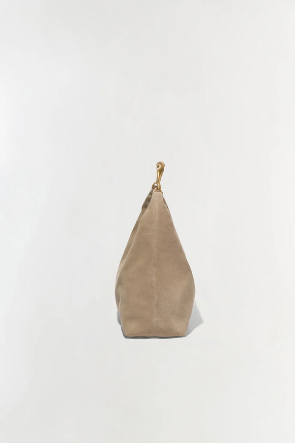 Nixi Suede Hobo Bag in Desert