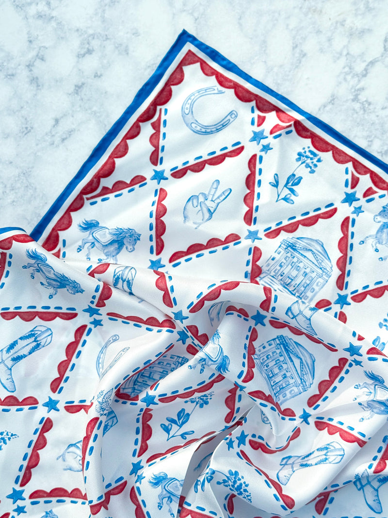 Mustang Gameday Silk Scarf