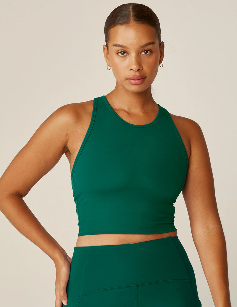 Powerbeyond Strive Cropped Tank in Meadow Green