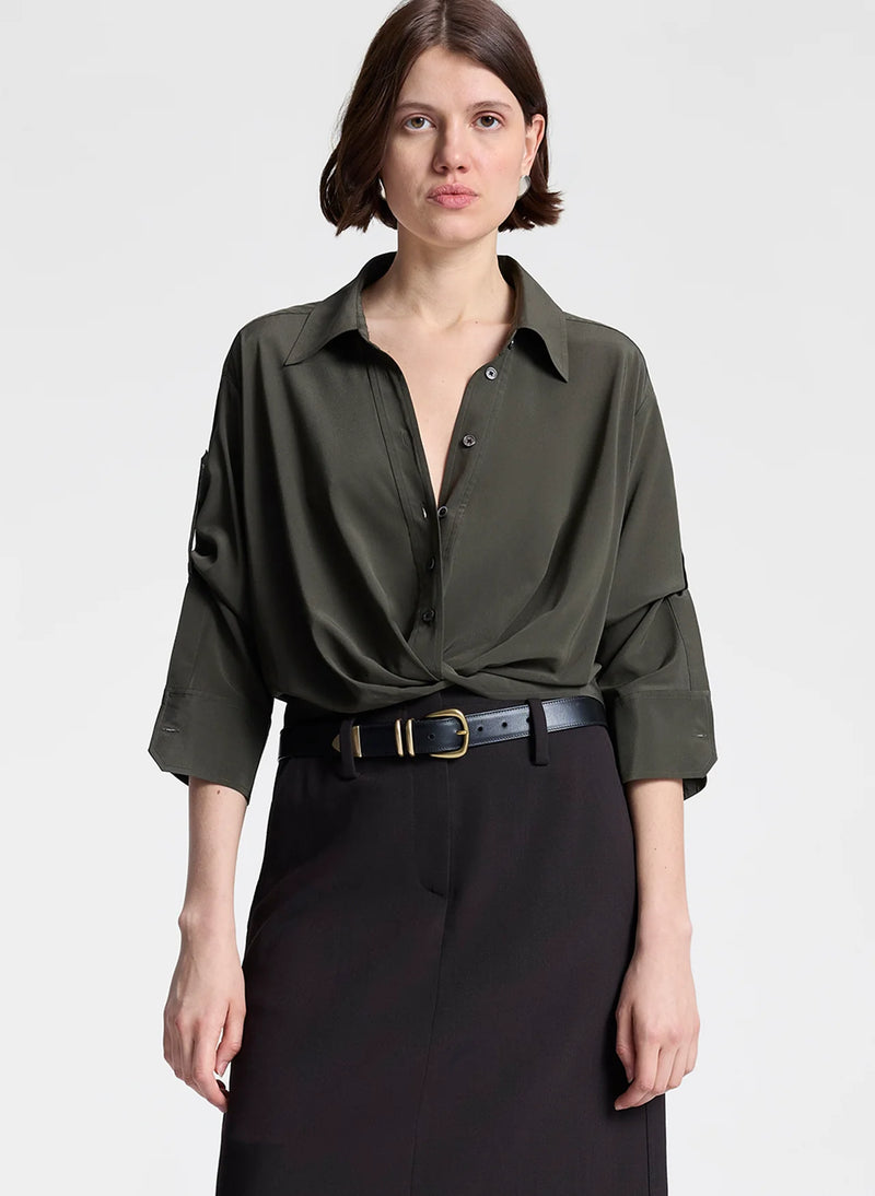 Leo Top Olive Brown