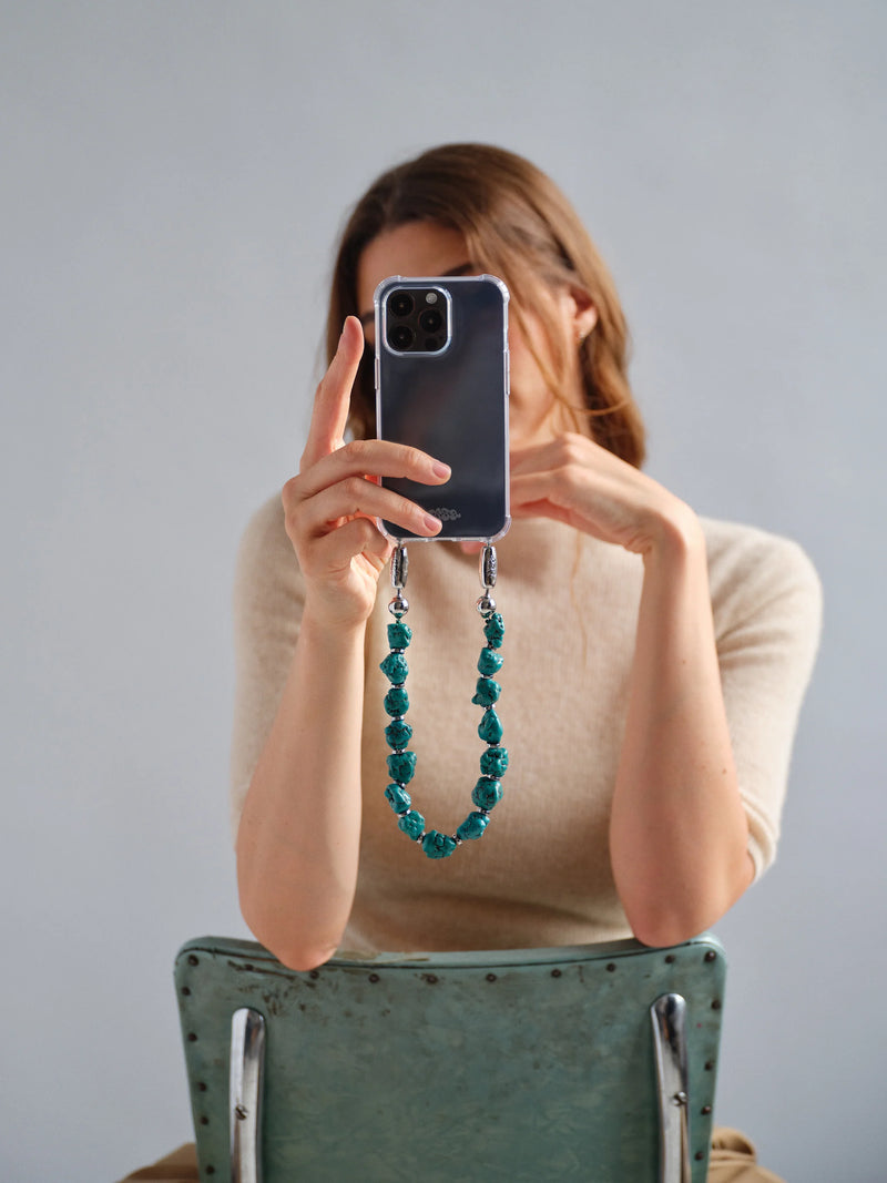 Linked Gemstone Wristlet in Turquoise