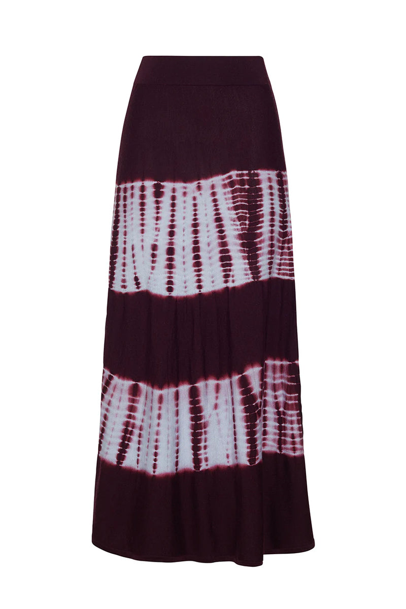 Lilith Skirt in Wine Sky Tie Dye