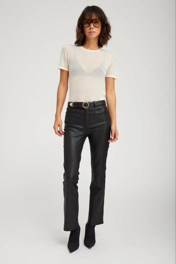 5 Pocket Ankle Flare Legging in Black