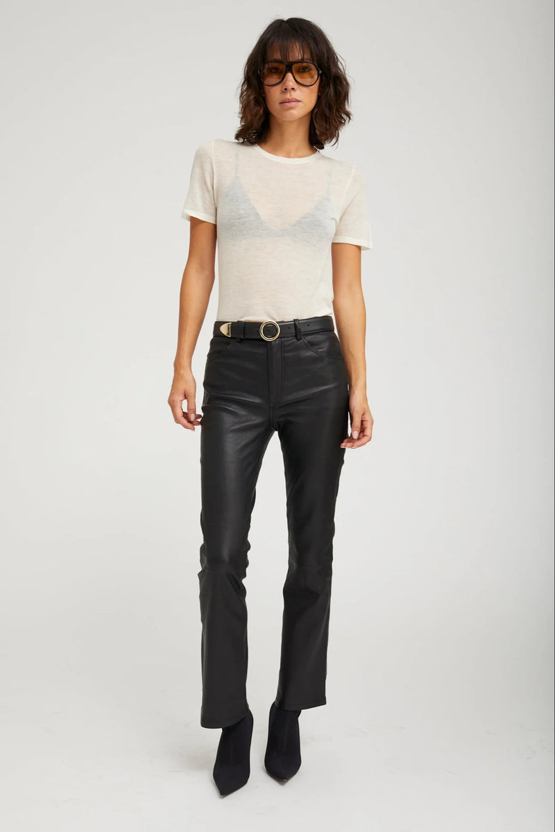 5 Pocket Ankle Flare Legging in Black