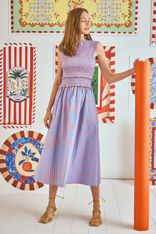 Louise Dress in Beach Stripe