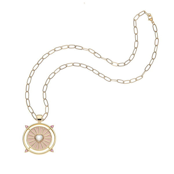 El Corazon Embellished LOVE Pendant - 18" Drawn Link Chain