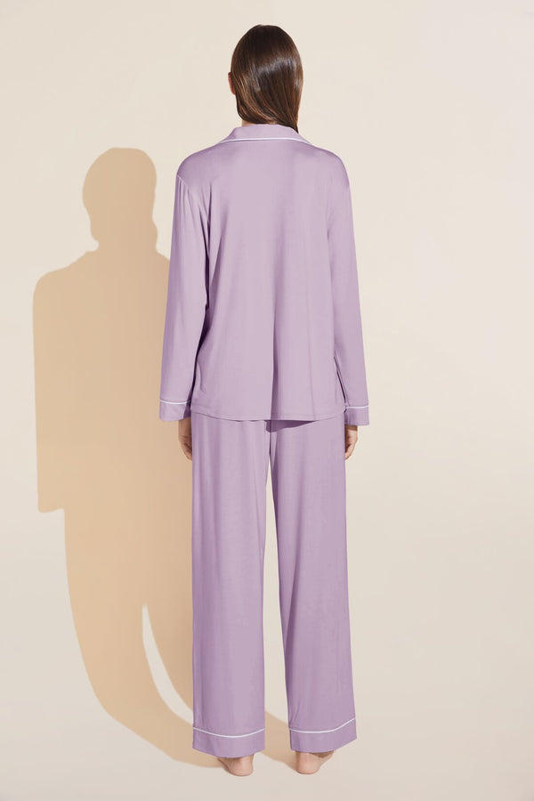 Gisele Long PJ Set in Lavender/Ivory