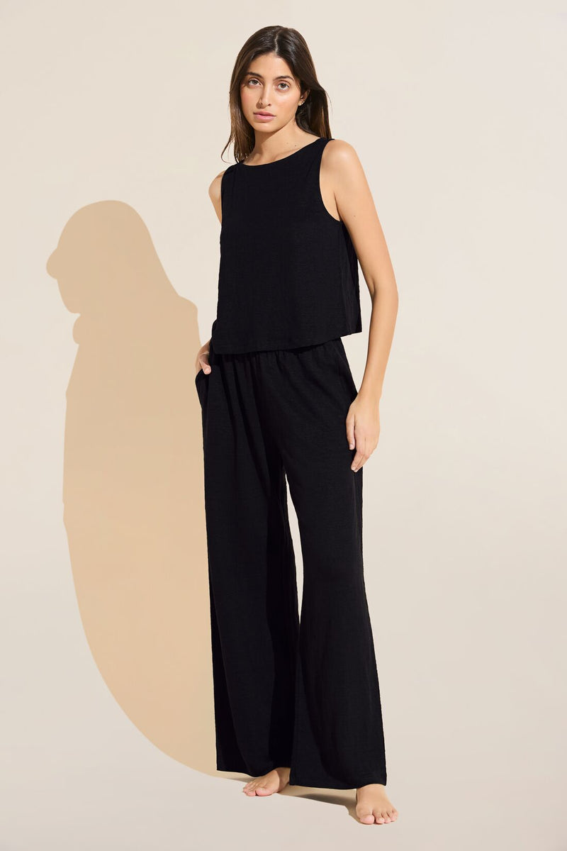 Organic Linen Pant in Black