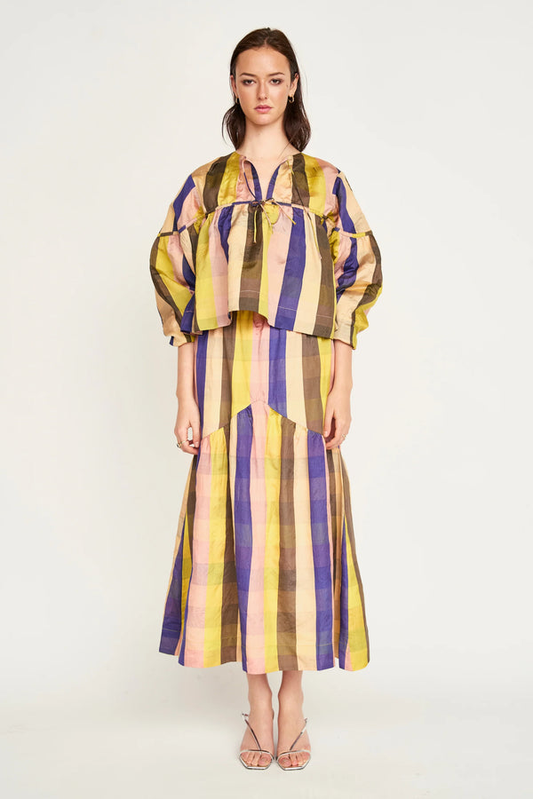 Silverton Blouse in Citron Plaid