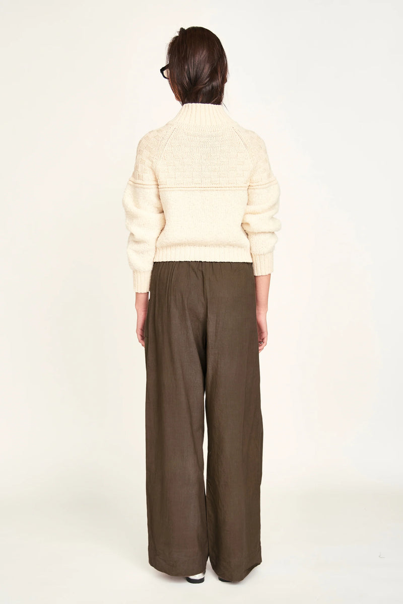 Klosters Zip Sweater in Alabaster