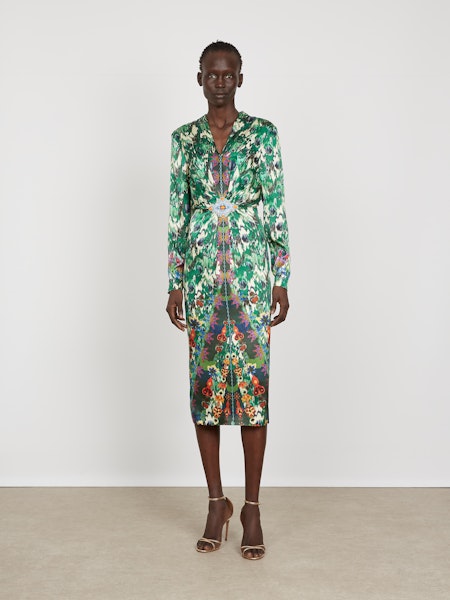 Mya Dress in Astilbe Forest