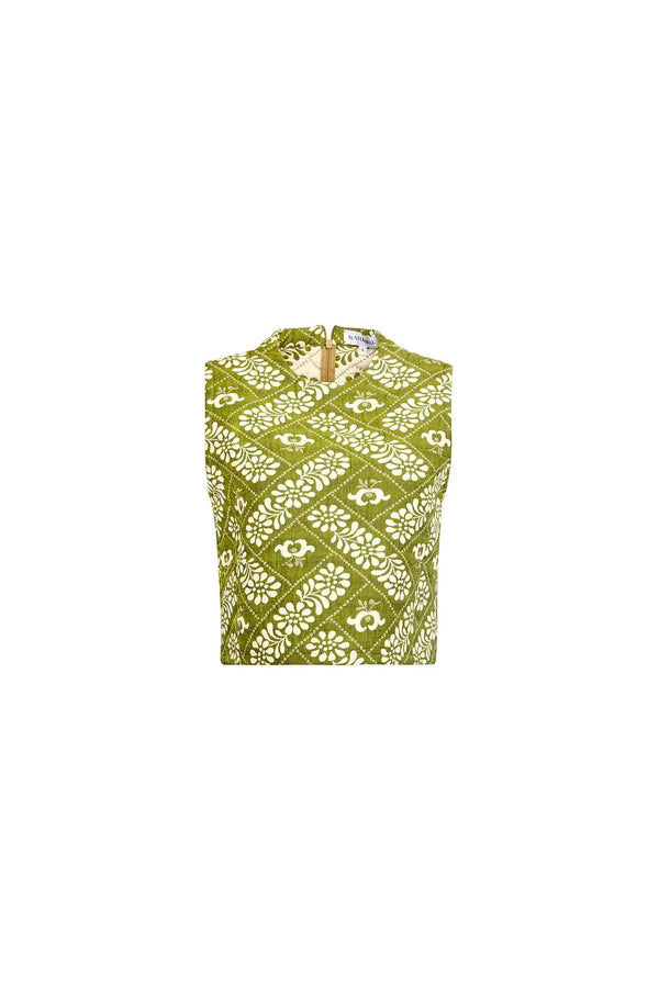 Manning Top in Legacy Jacquard Olive