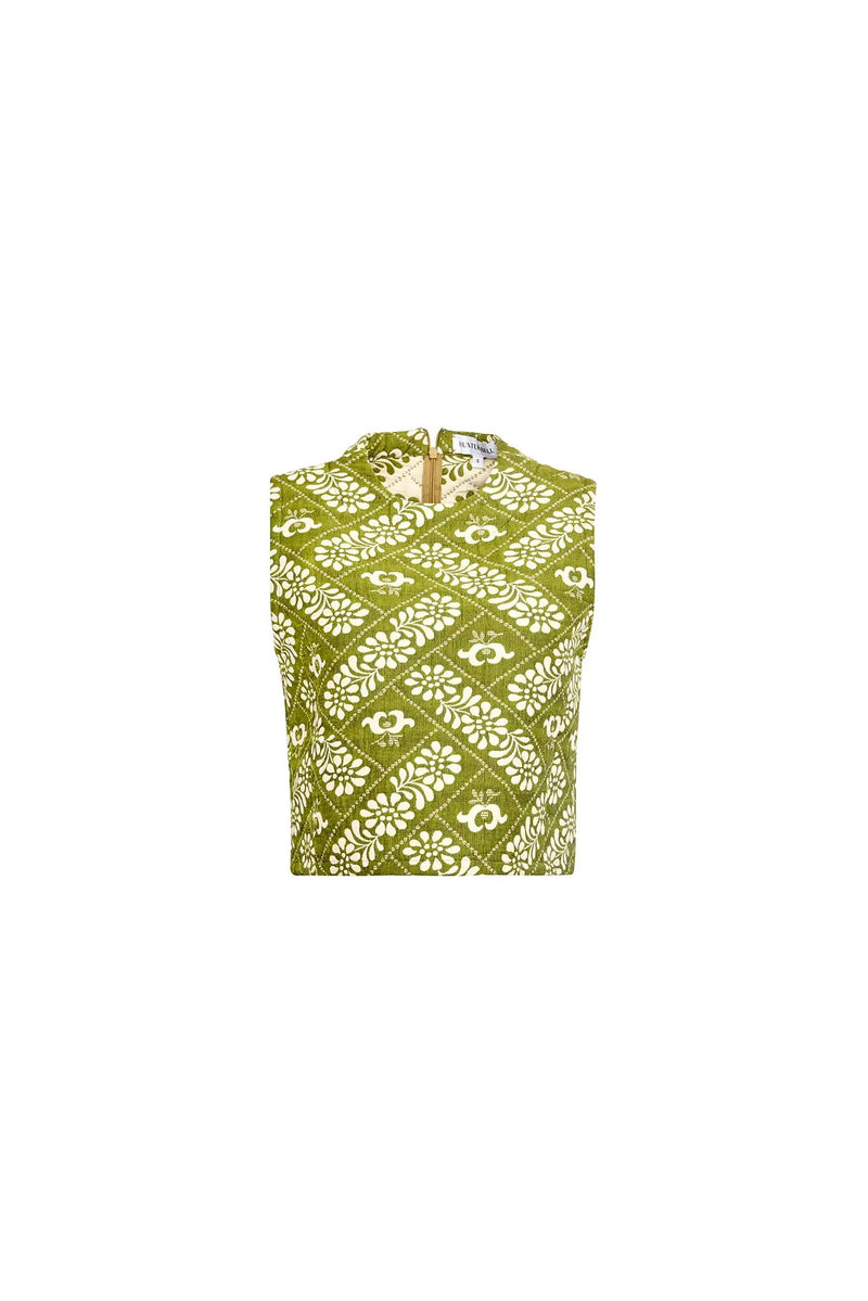 Manning Top in Legacy Jacquard Olive