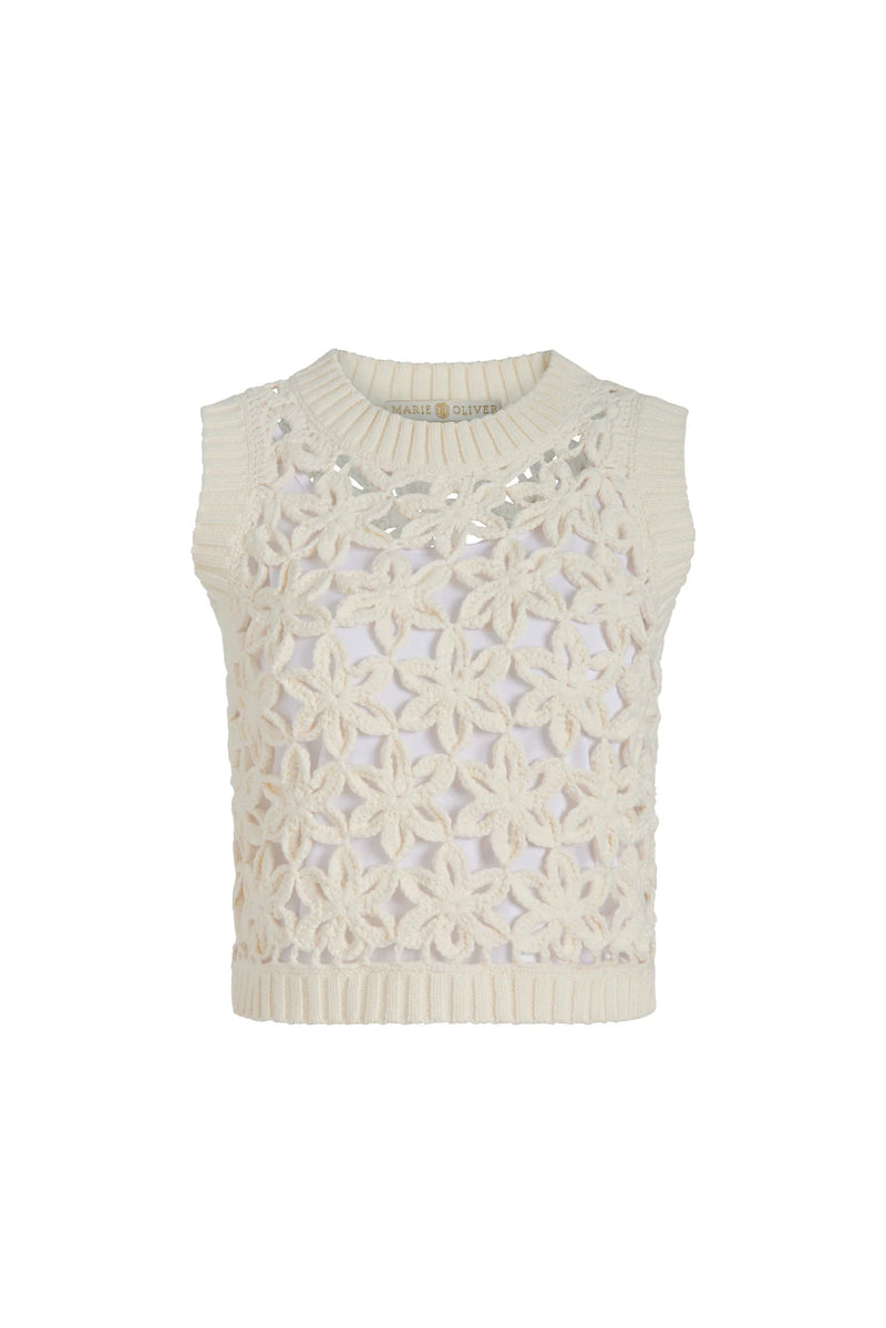 Thea Shell Top in Ecru
