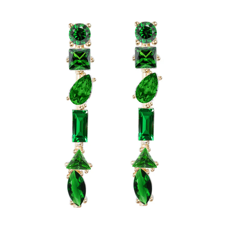 Julie M Earrings - Emerald