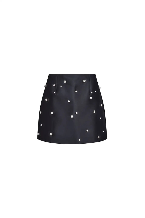 Britt Mini Skirt in Onyx