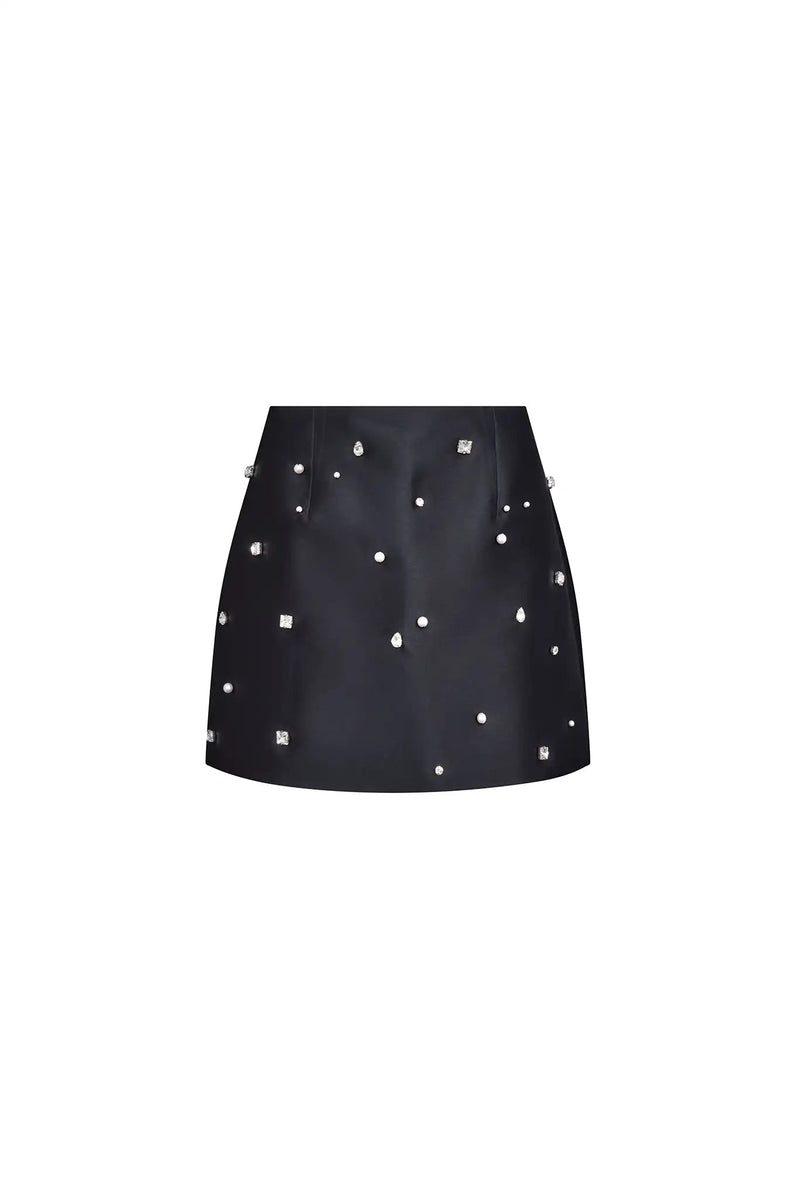 Britt Mini Skirt in Onyx