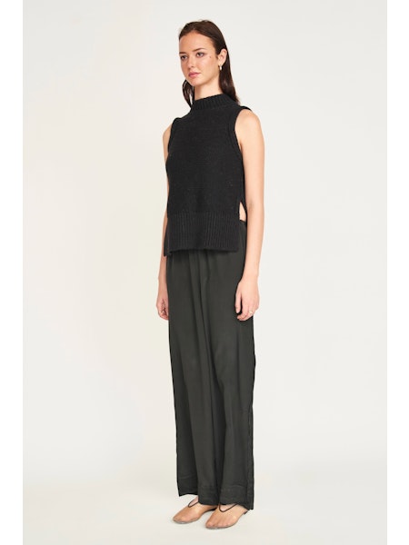 Baden Silk Pant in Black