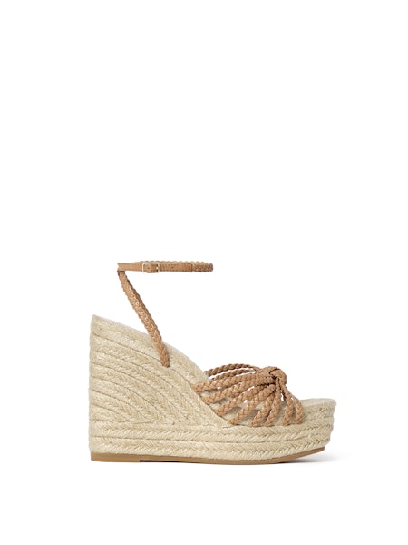 Pamela Miron Knot Wedge in Dune/Natural