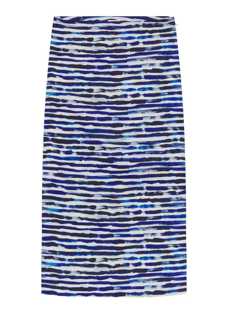 Phoebe Skirt in Navy Stripe