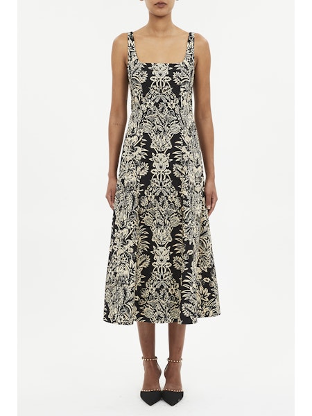 Natali Tank A-Line Dress in Noir