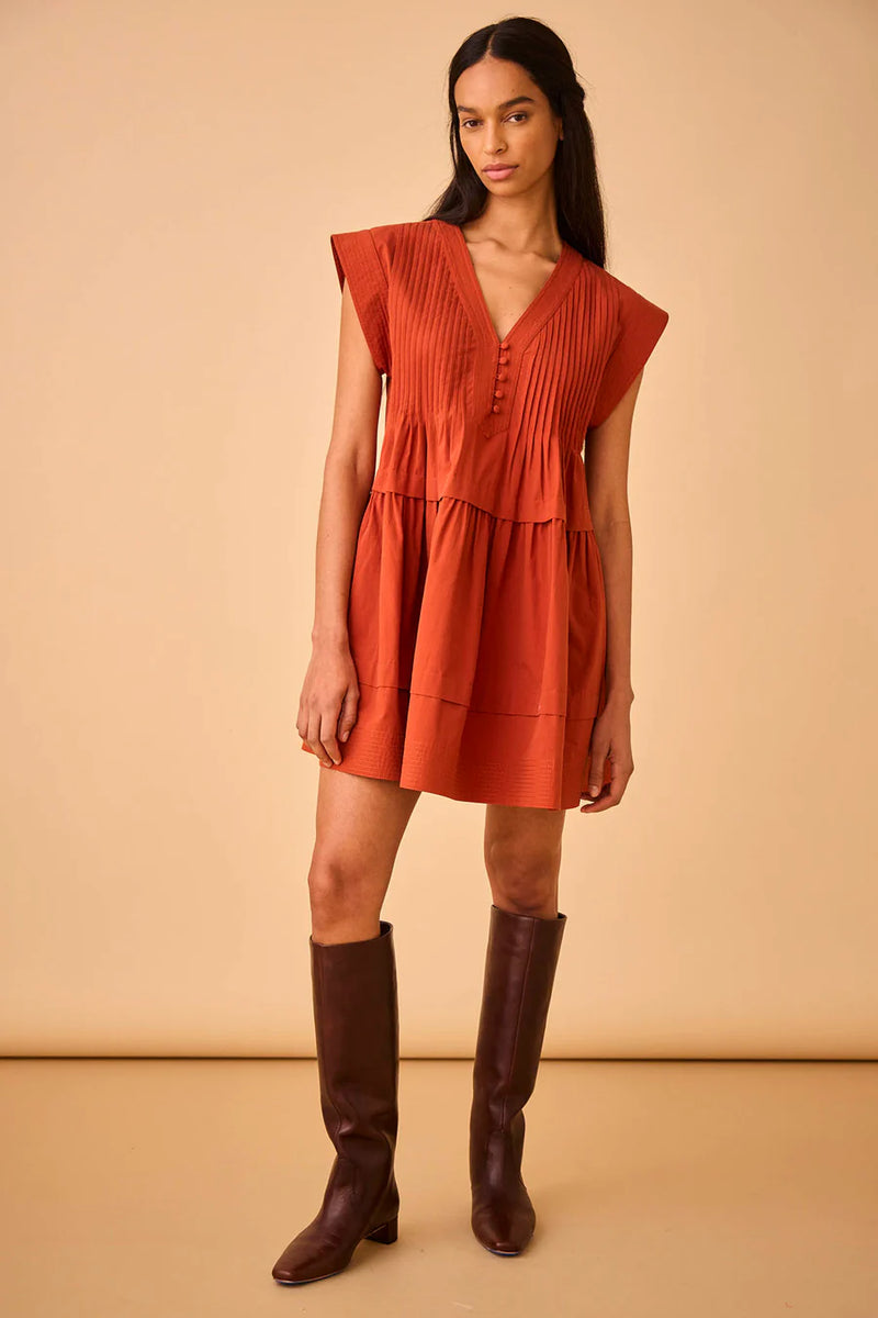 Parker Dress in Burnished Copper