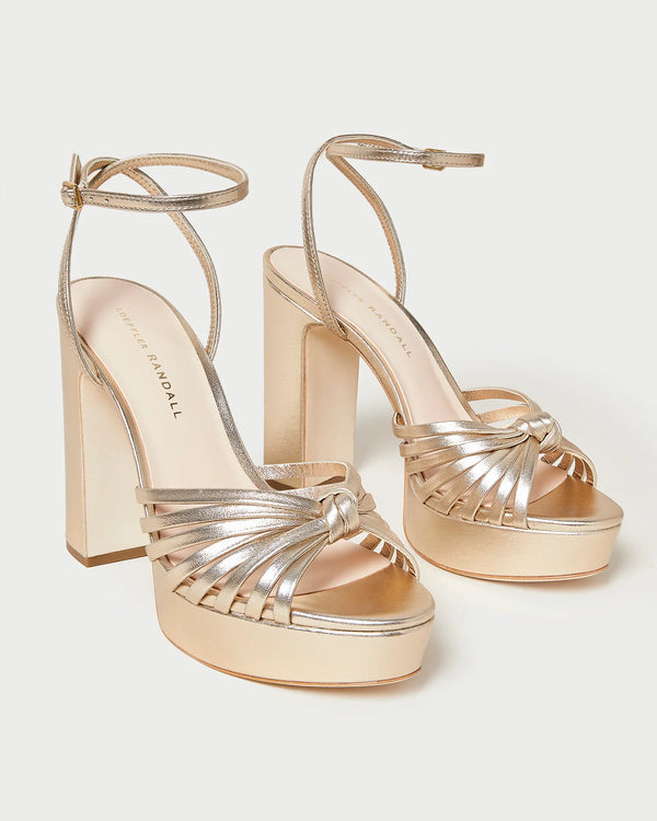 Rivka Knot Platform Sandal in Champagne