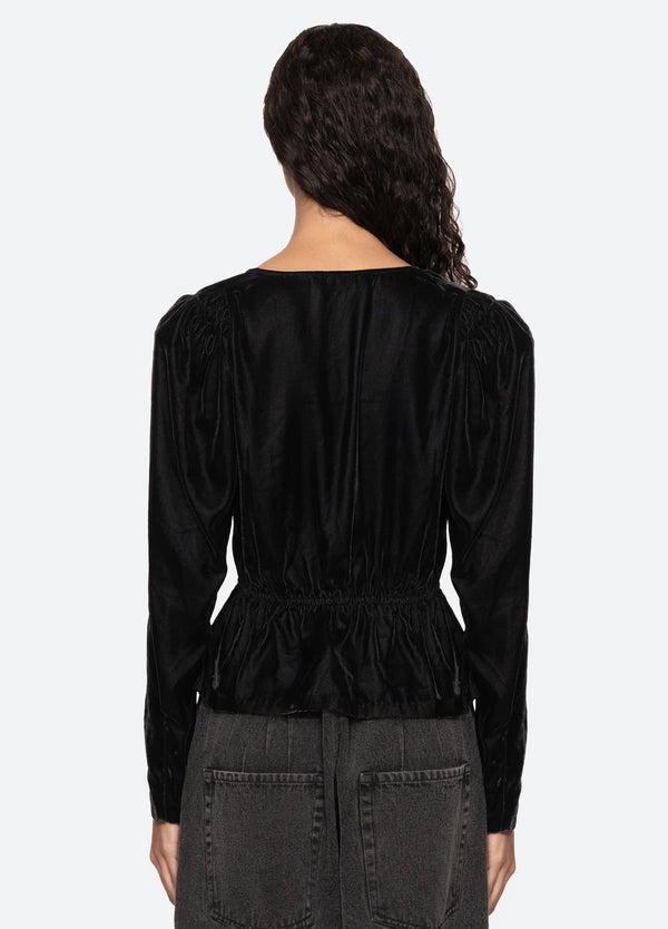 Seraphine Velvet Top in Black